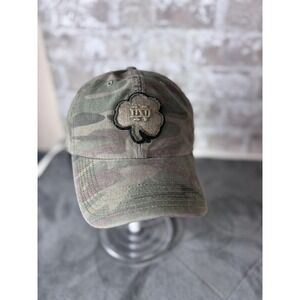 Notre Dame Fighting Irish Hat Cap Strap Back Mens Camo NCAA Football Shamrock